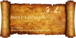 Hartl László névjegykártya