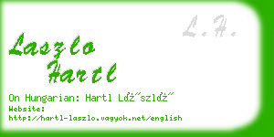 laszlo hartl business card